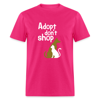 "Adopt Don't Shop" Unisex Tito T - fuchsia