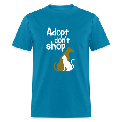 "Adopt Don't Shop" Unisex Tito T - turquoise