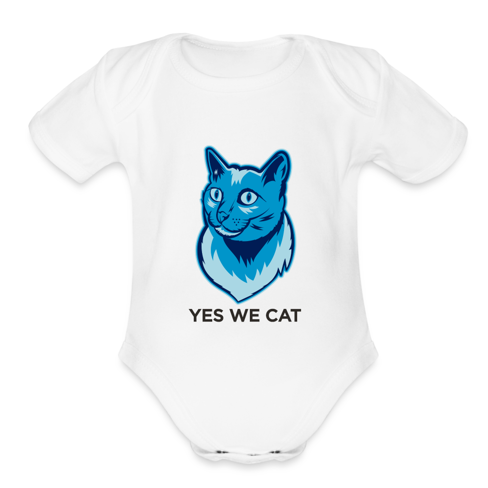 Baby "Yes We Cat" Onesie - white