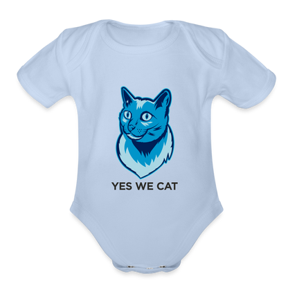 Baby "Yes We Cat" Onesie - sky