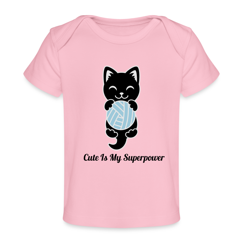 "Cute Is My Superpower" Tito-T for Hooman Babies - light pink