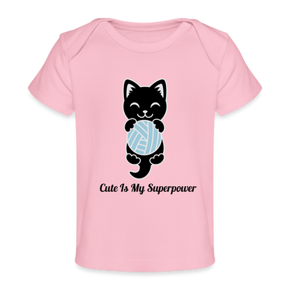 "Cute Is My Superpower" Tito-T for Hooman Babies - light pink