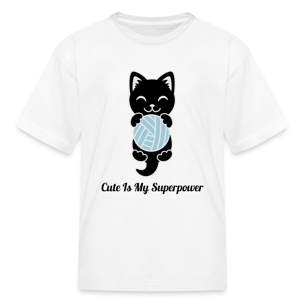 "Cute Is My Superpower" Tito-T for Kids - white