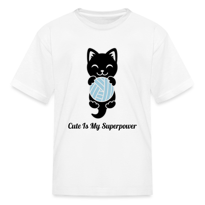 "Cute Is My Superpower" Tito-T for Kids - white