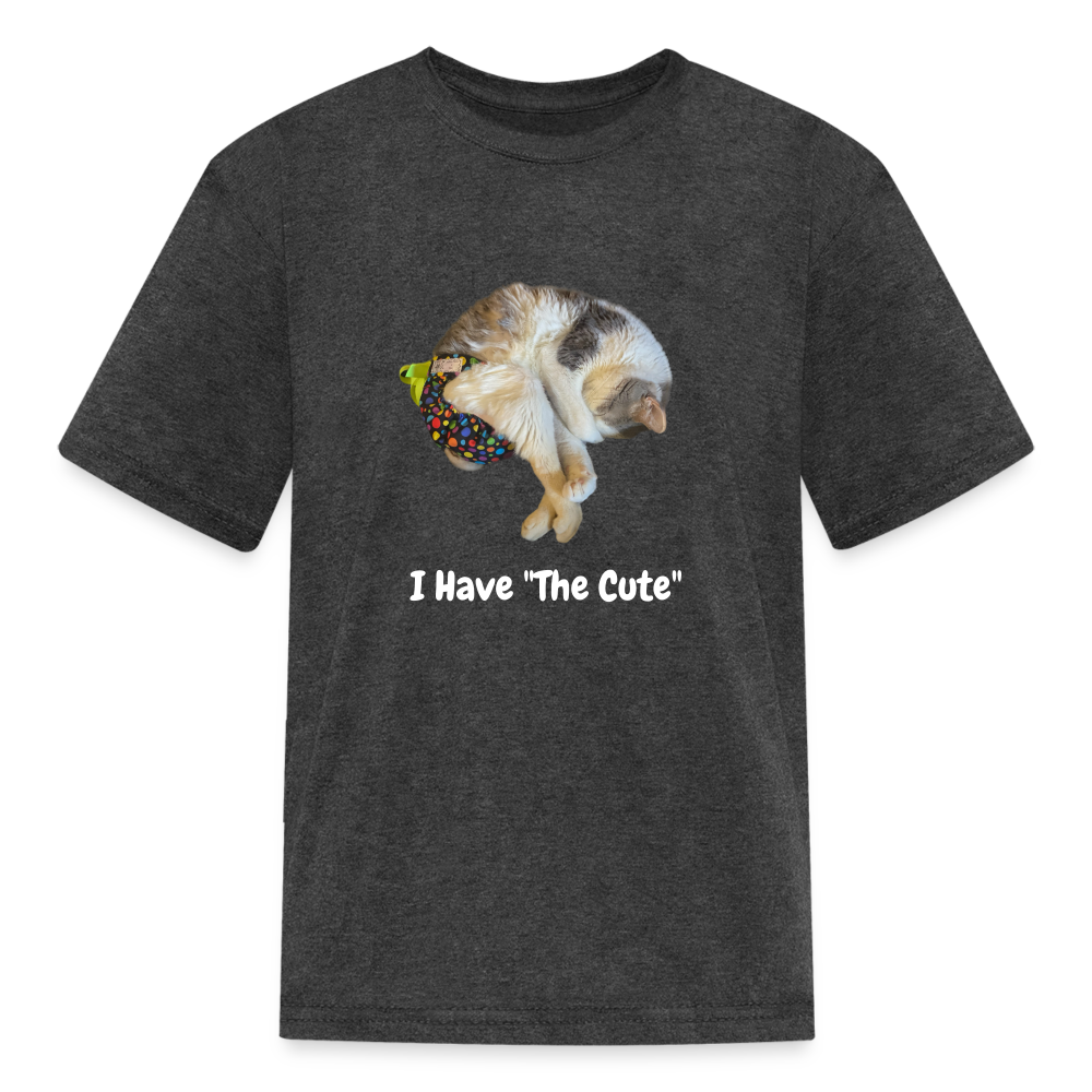 "I Have "The Cute" Tito-T for Hooman Kids - heather black