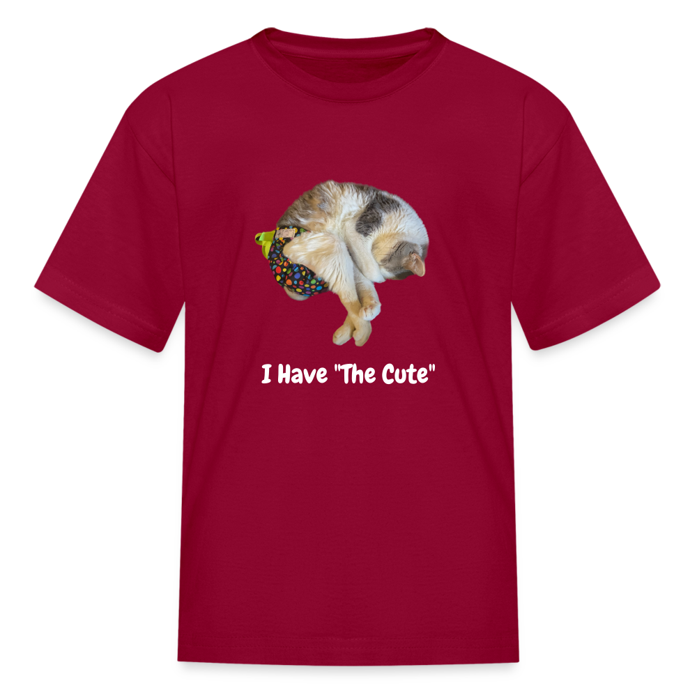 "I Have "The Cute" Tito-T for Hooman Kids - dark red