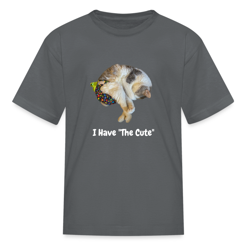"I Have "The Cute" Tito-T for Hooman Kids - charcoal