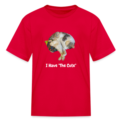 "I Have "The Cute" Tito-T for Hooman Kids - red