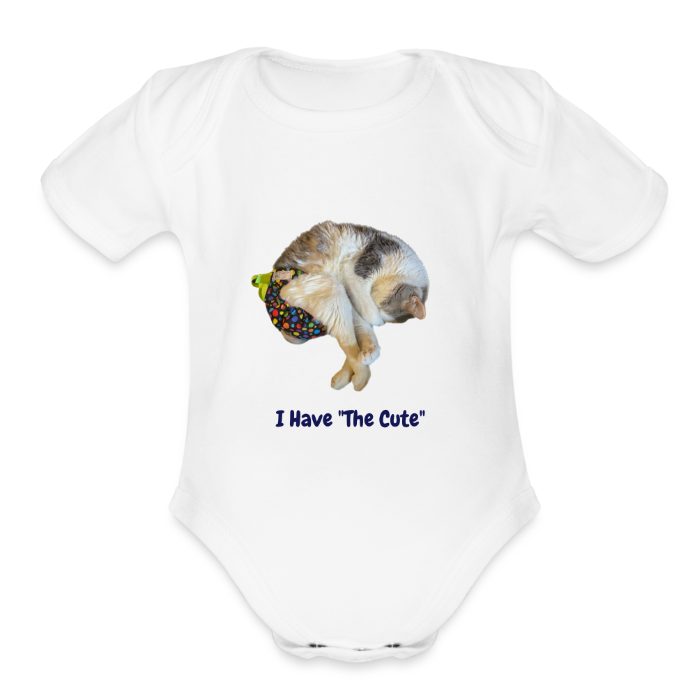 "I Have "The Cute" Bodysuit for Hooman Babies - white