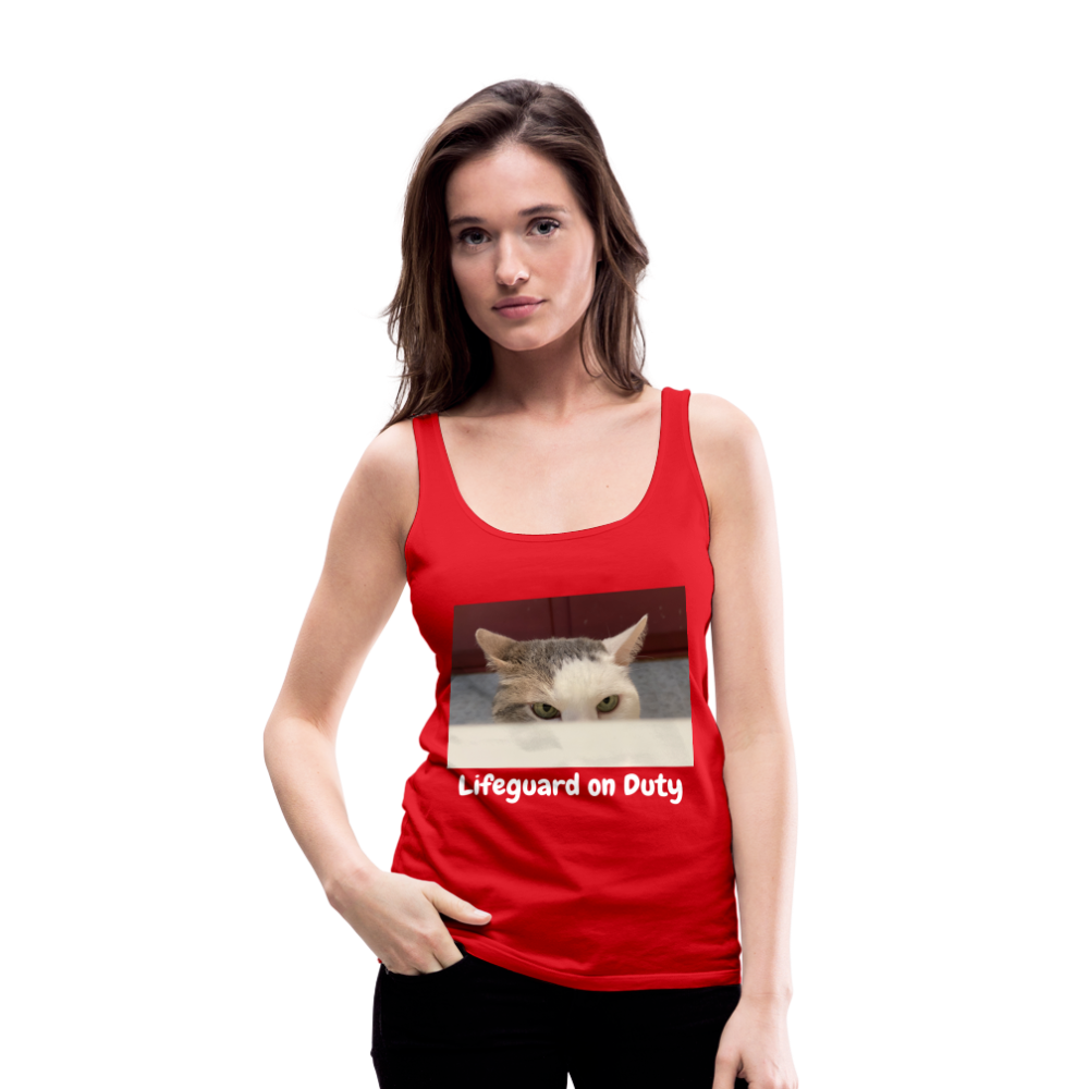 "Lifeguard on Duty" Women’s Tank Top - red