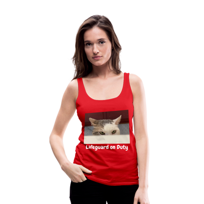 "Lifeguard on Duty" Women’s Tank Top - red