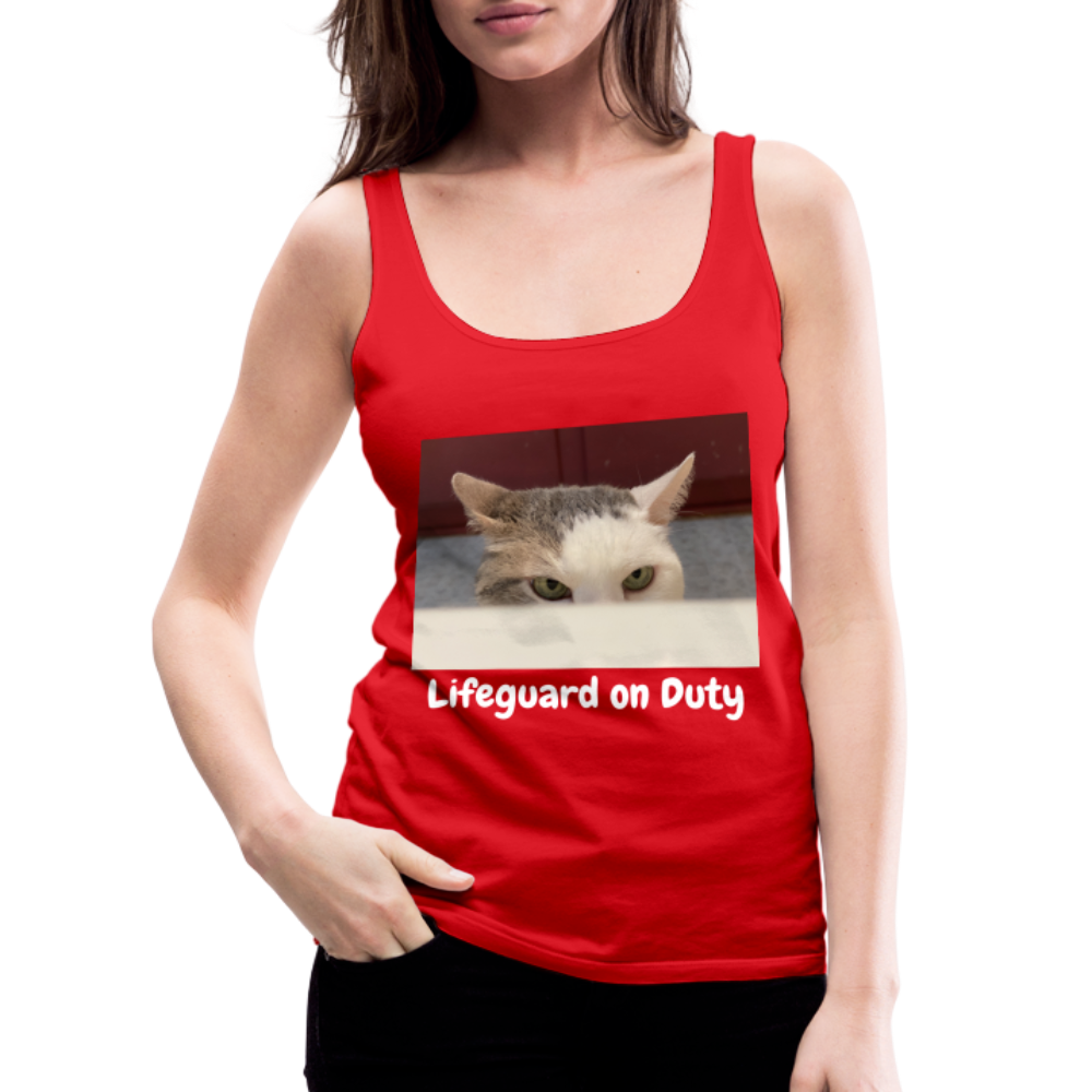 "Lifeguard on Duty" Women’s Tank Top - red