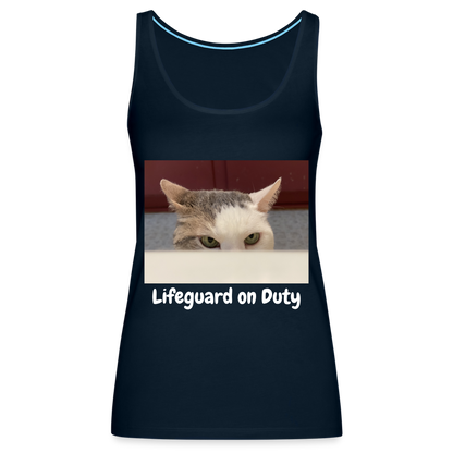 "Lifeguard on Duty" Women’s Tank Top - deep navy