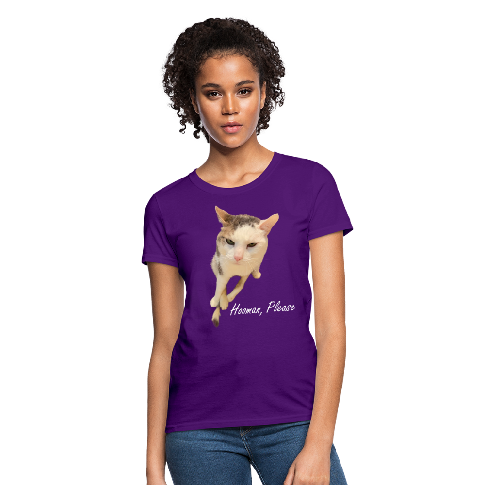 "Hooman, Please" Women's T - purple