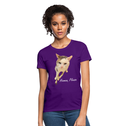 "Hooman, Please" Women's T - purple