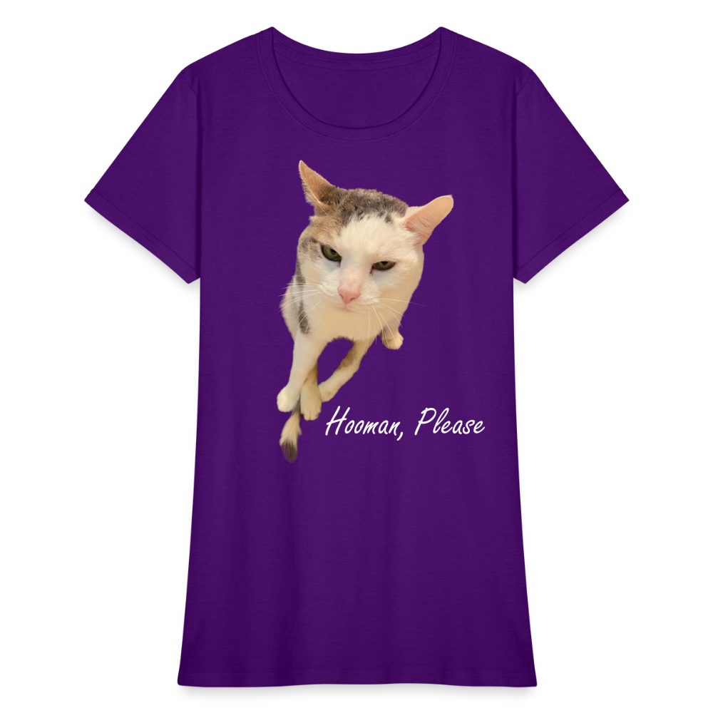 "Hooman, Please" Women's T - purple