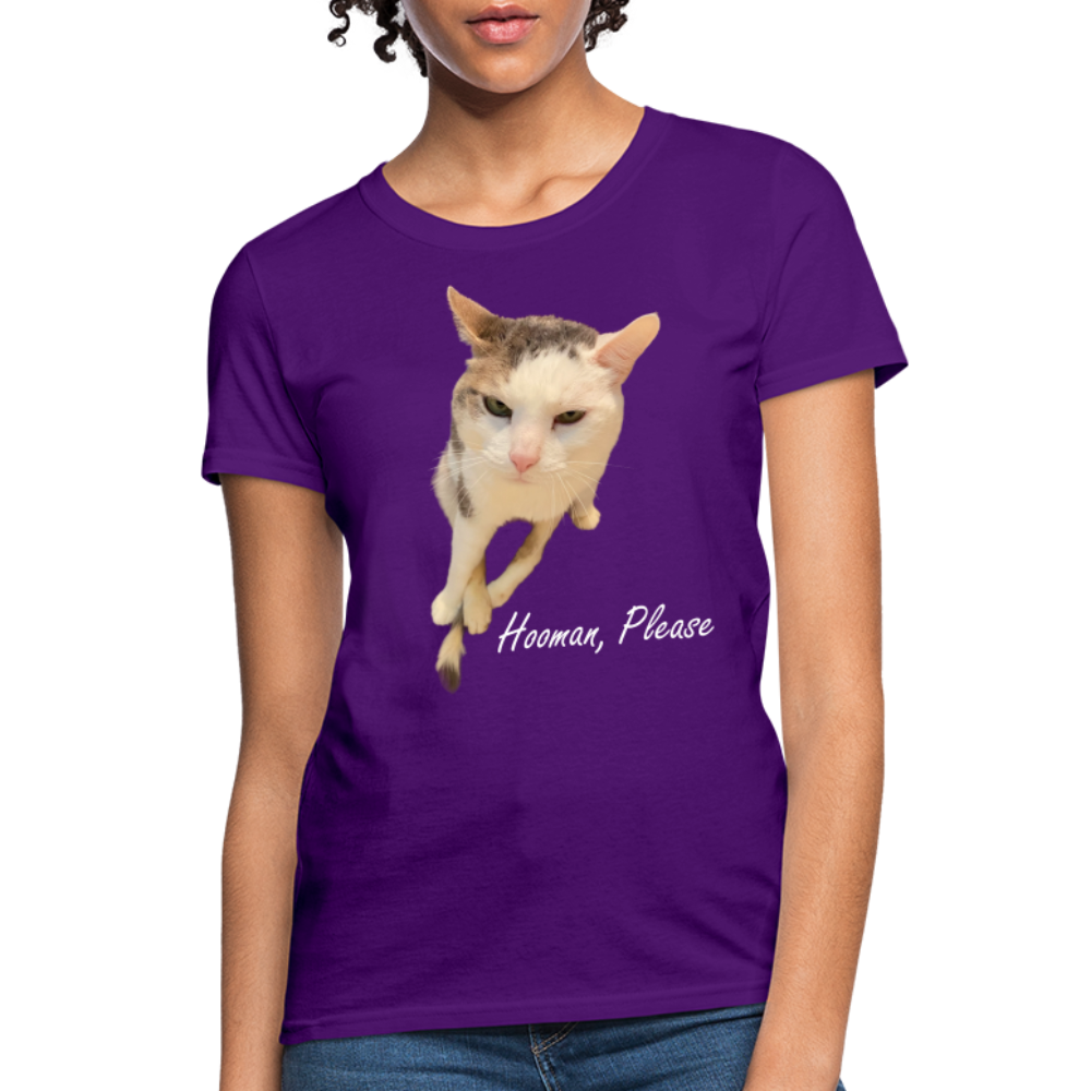 "Hooman, Please" Women's T - purple