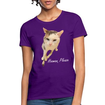 "Hooman, Please" Women's T - purple