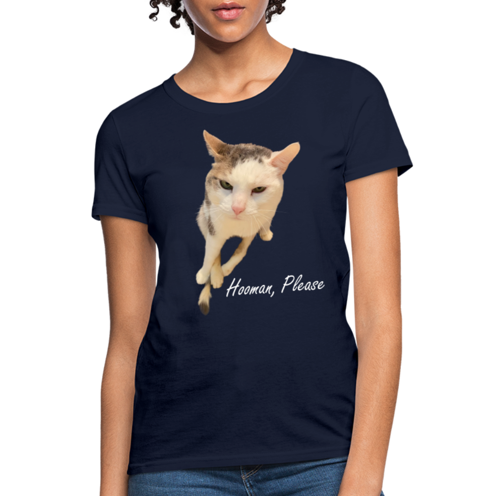 "Hooman, Please" Women's T - navy