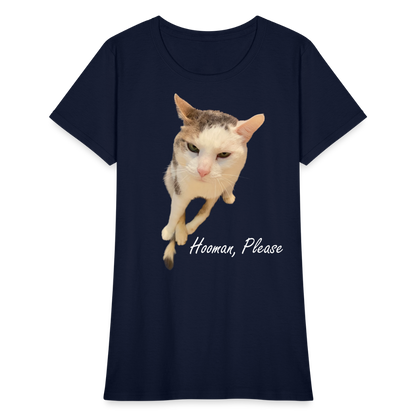 "Hooman, Please" Women's T - navy