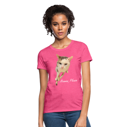 "Hooman, Please" Women's T - heather pink