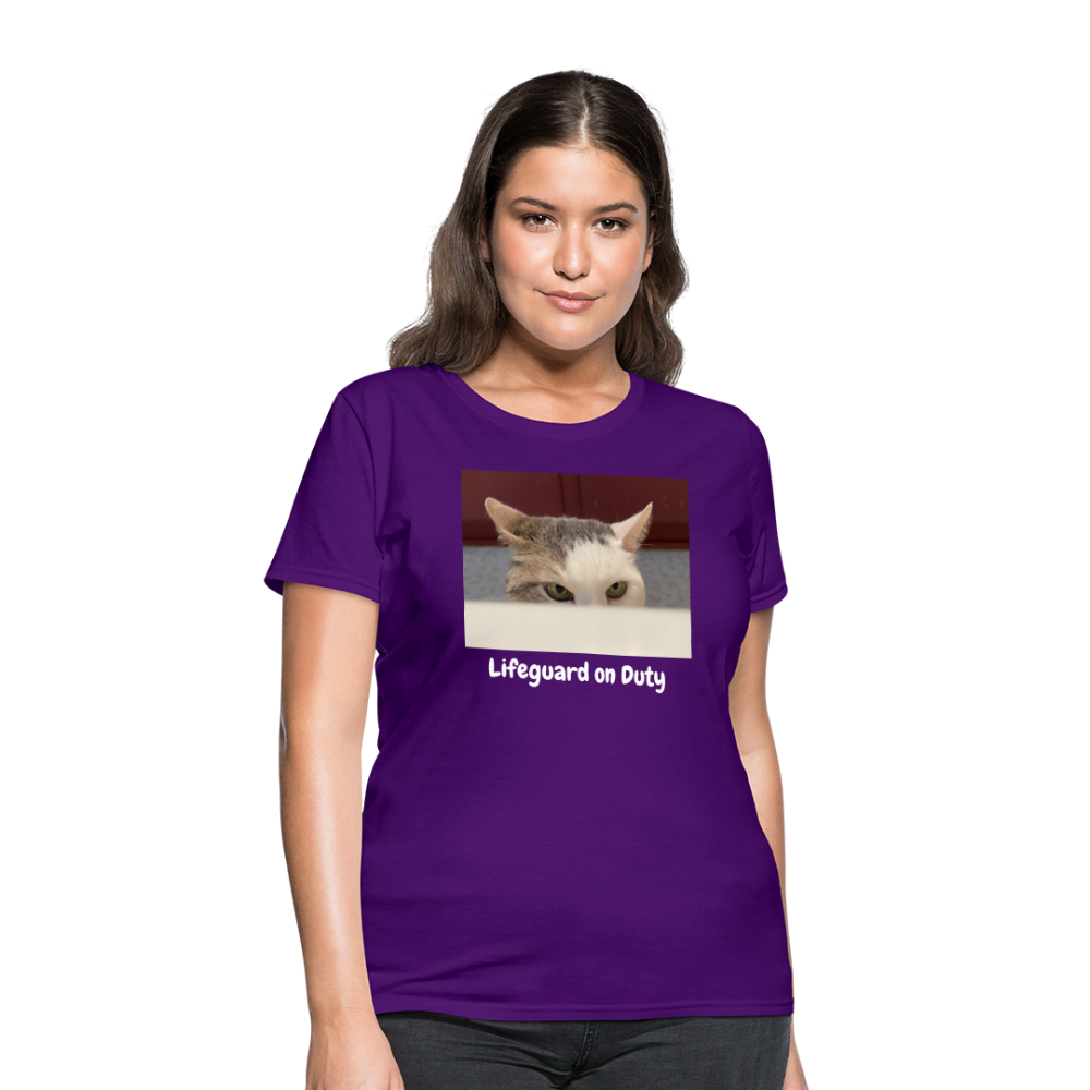 "Lifeguard on Duty" Women's T - purple