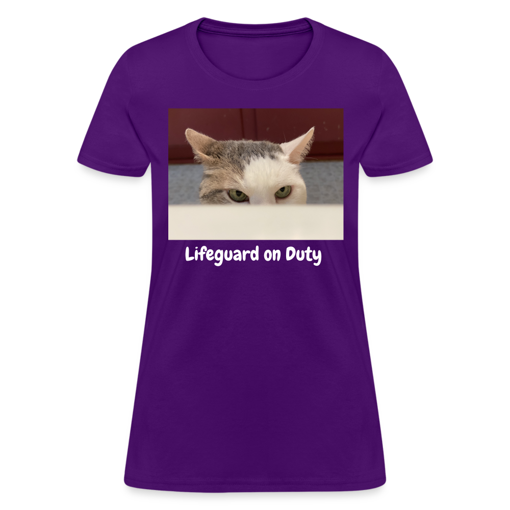 "Lifeguard on Duty" Women's T - purple