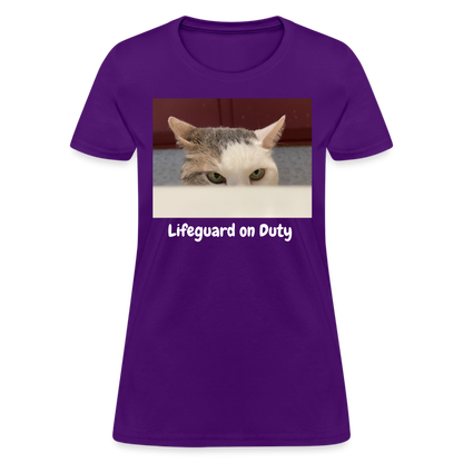 "Lifeguard on Duty" Women's T - purple