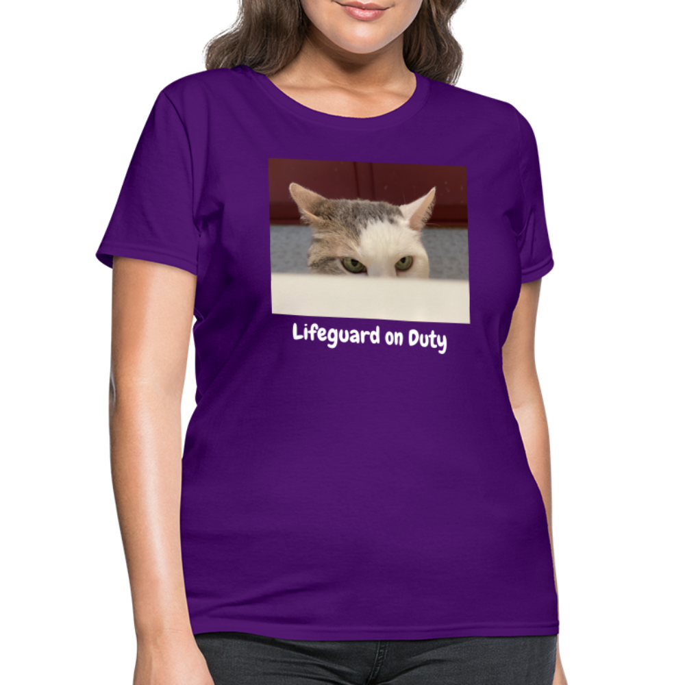 "Lifeguard on Duty" Women's T - purple