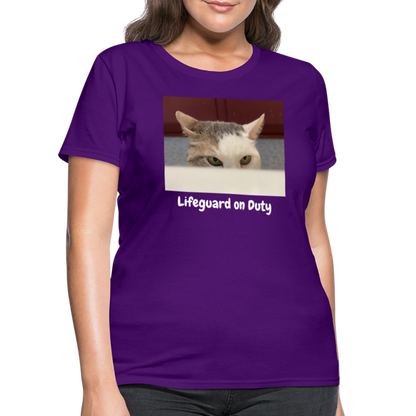 "Lifeguard on Duty" Women's T - purple