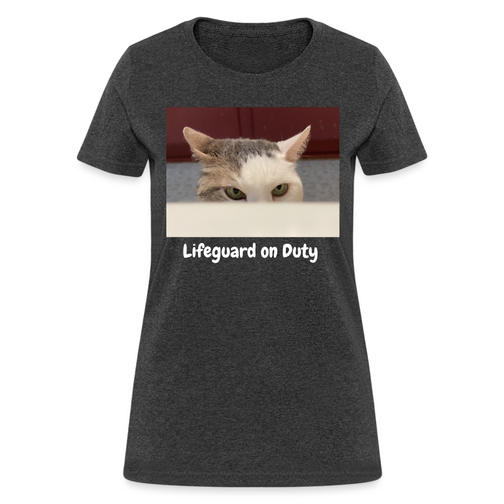 "Lifeguard on Duty" Women's T - heather black