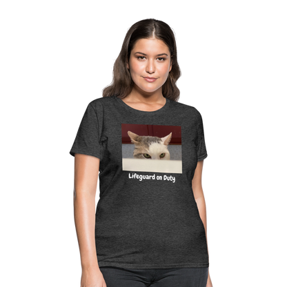 "Lifeguard on Duty" Women's T - heather black