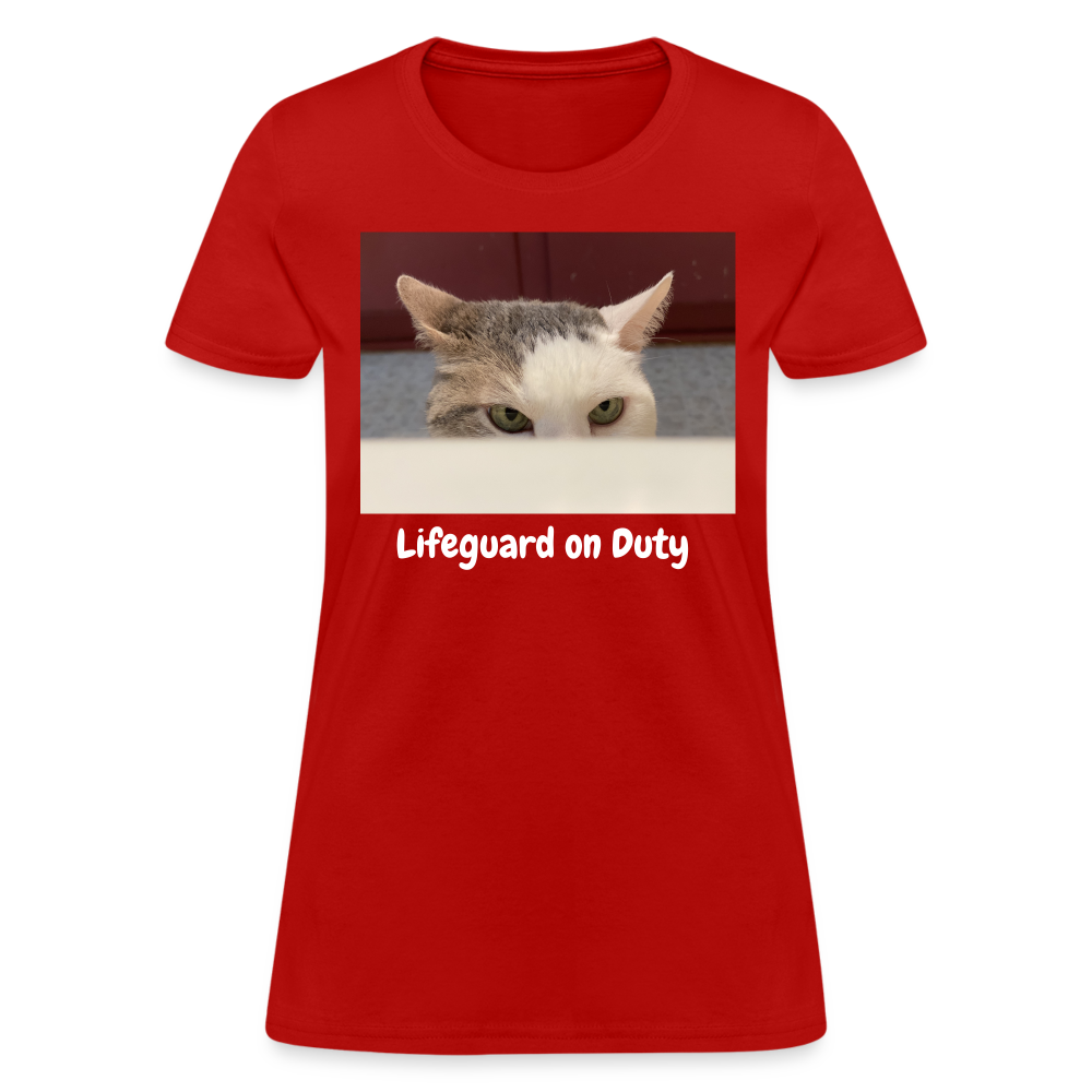 "Lifeguard on Duty" Women's T - red