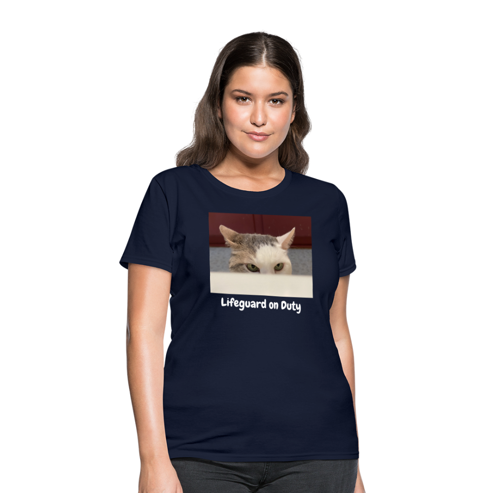 "Lifeguard on Duty" Women's T - navy