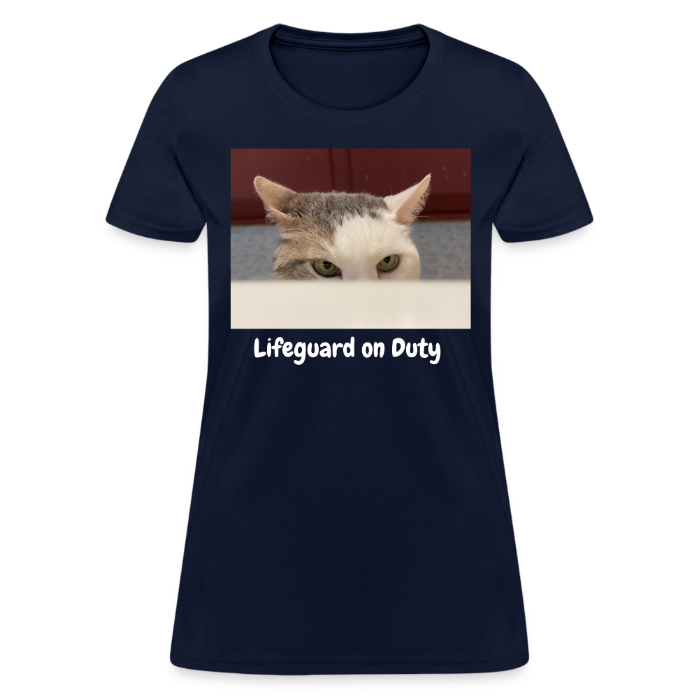 "Lifeguard on Duty" Women's T - navy