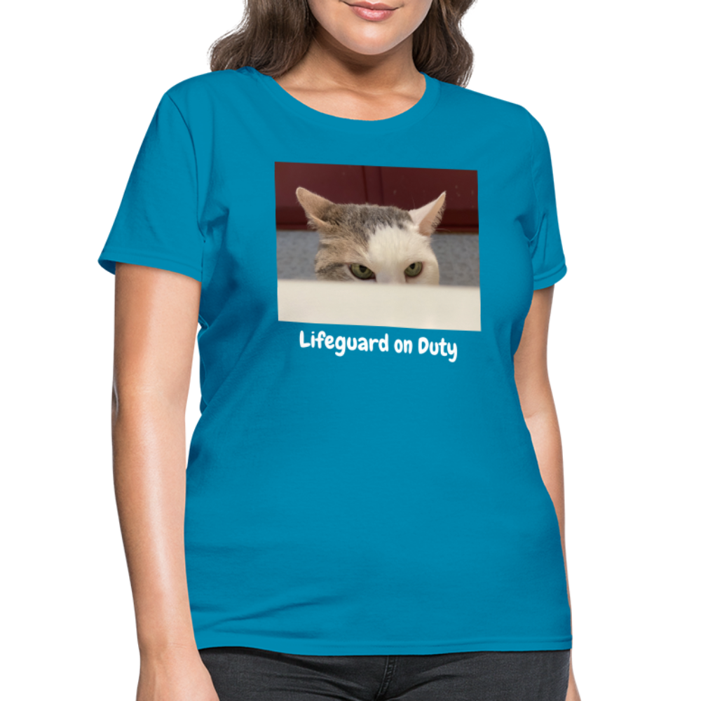 "Lifeguard on Duty" Women's T - turquoise