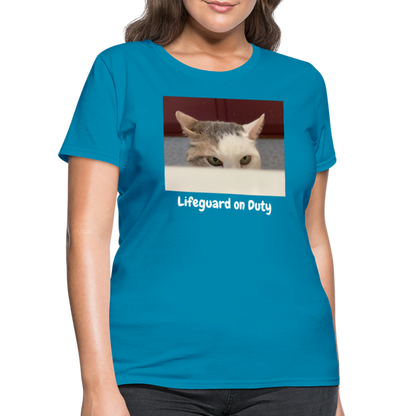 "Lifeguard on Duty" Women's T - turquoise