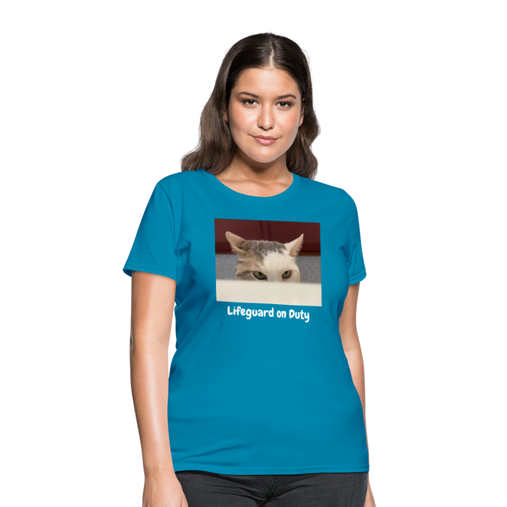 "Lifeguard on Duty" Women's T - turquoise