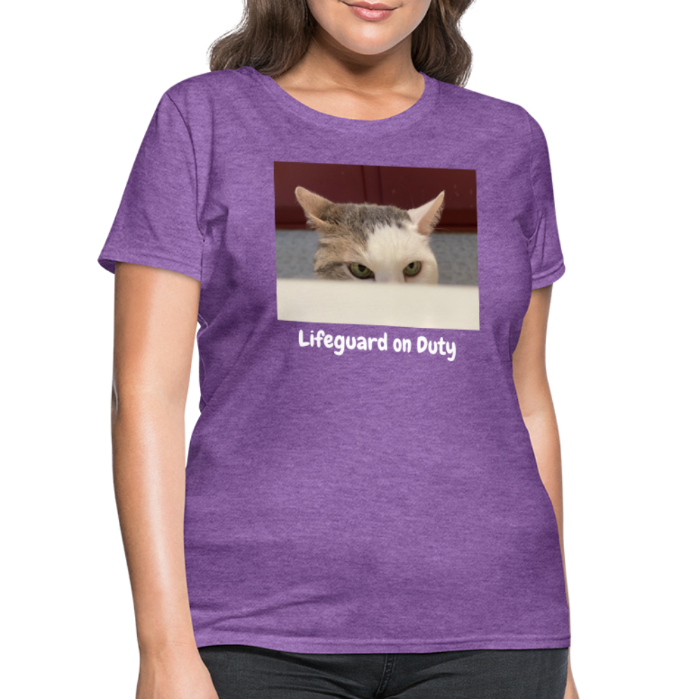 "Lifeguard on Duty" Women's T - purple heather