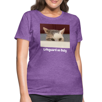 "Lifeguard on Duty" Women's T - purple heather