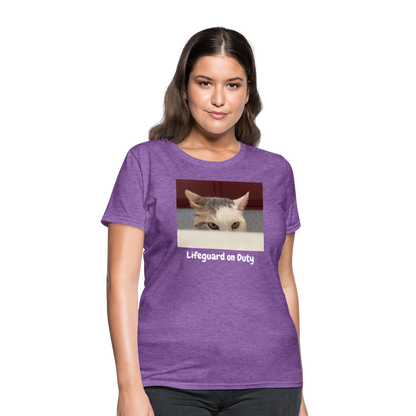 "Lifeguard on Duty" Women's T - purple heather