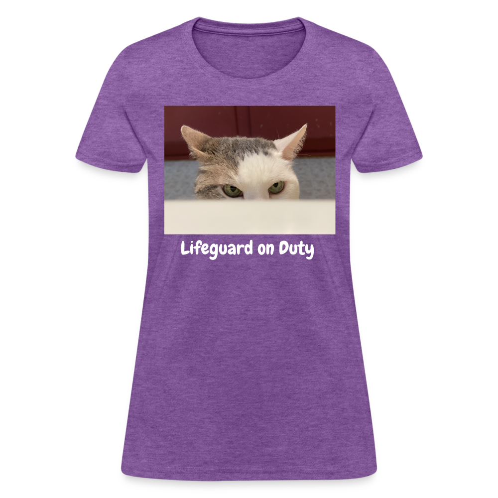 "Lifeguard on Duty" Women's T - purple heather