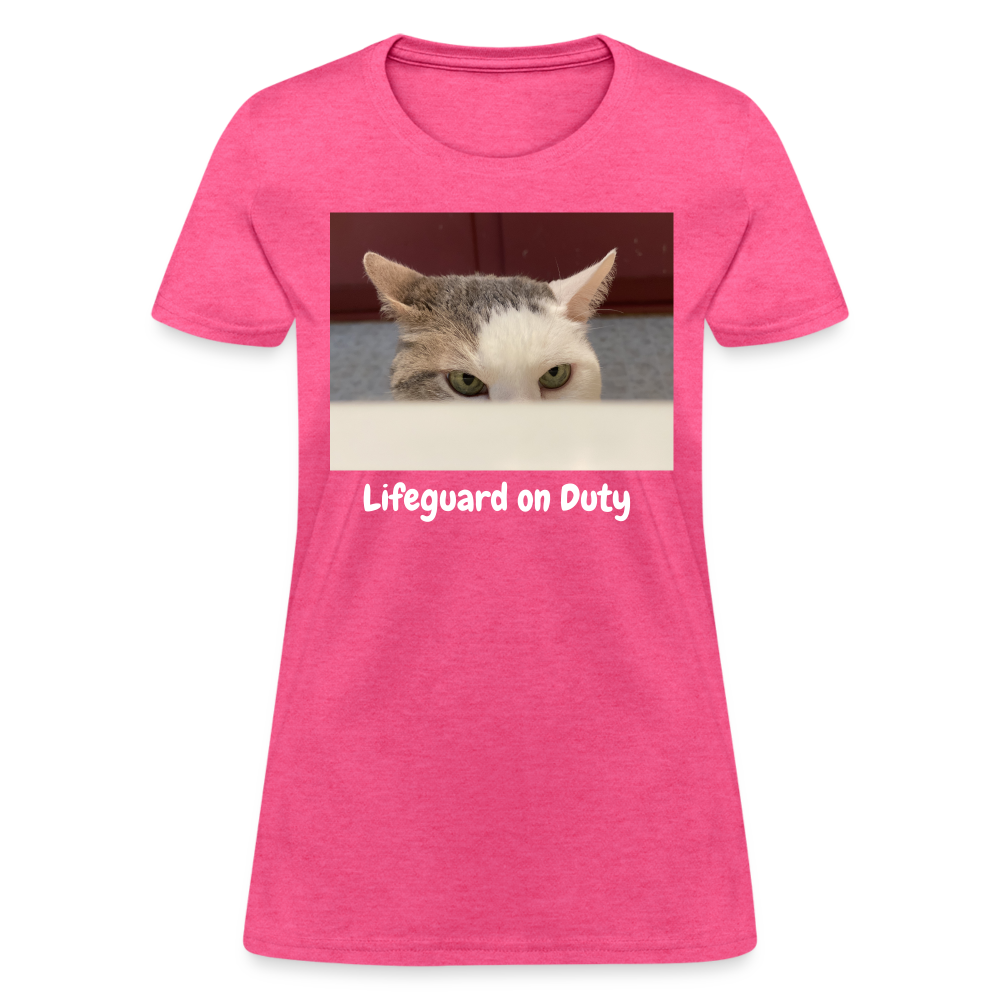 "Lifeguard on Duty" Women's T - heather pink