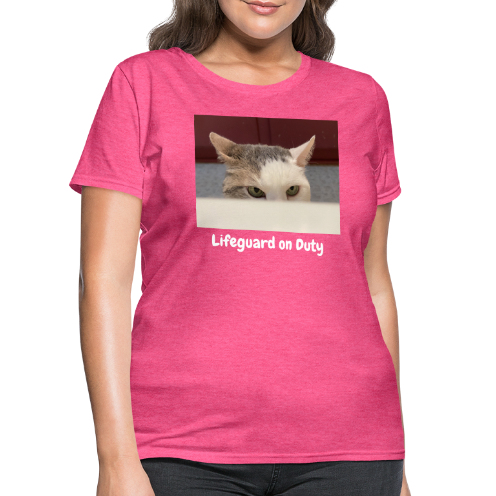 "Lifeguard on Duty" Women's T - heather pink