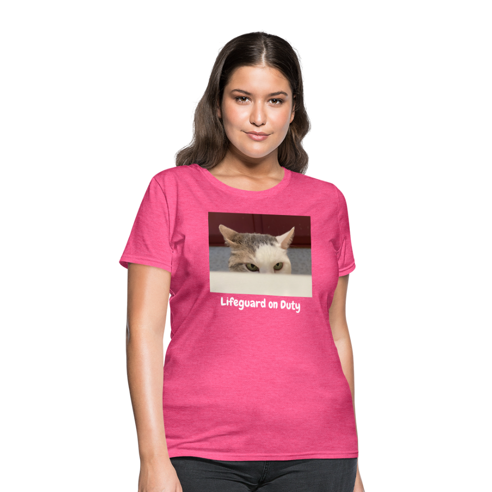 "Lifeguard on Duty" Women's T - heather pink